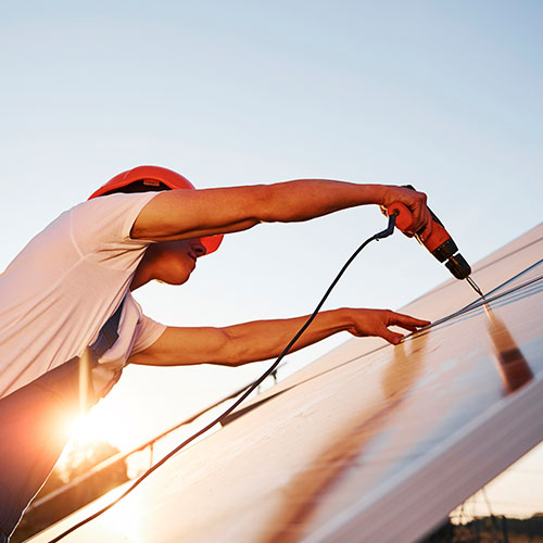 Instalação de gerador de energia solar 